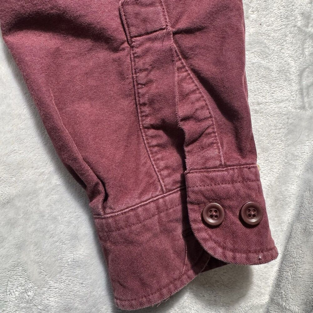 L.L. Bean Shirt Men’s XL Tall Burgundy Corduroy Button Front Traditional Fit - Picture 5 of 7